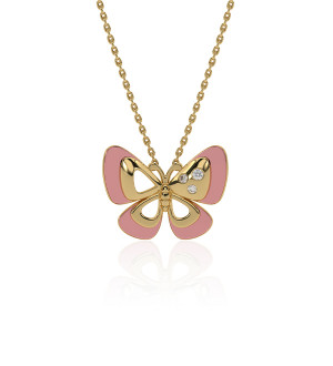 Butterfly necklace(rose gold)