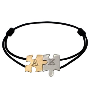 Jigsaw love bracelet with initials