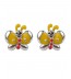 YELLOW BUTTERFLY STUDS