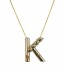 K alphabet pendant
