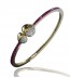 INSIGNIA DOUBLE FEATHER MAGNETIC BRACELET, DIAMONDS AND RUBY