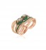 Insignia feather wrap ring, emerald