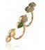 INSIGNIA EMERALD TWO FINGER RING