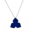 iris blue enamel pendant