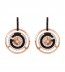 ROUND LABYRINTH EARRINGS, ONYX