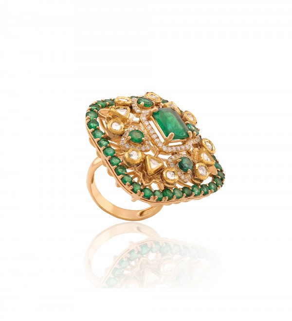 Nizam emerald cocktail ring
