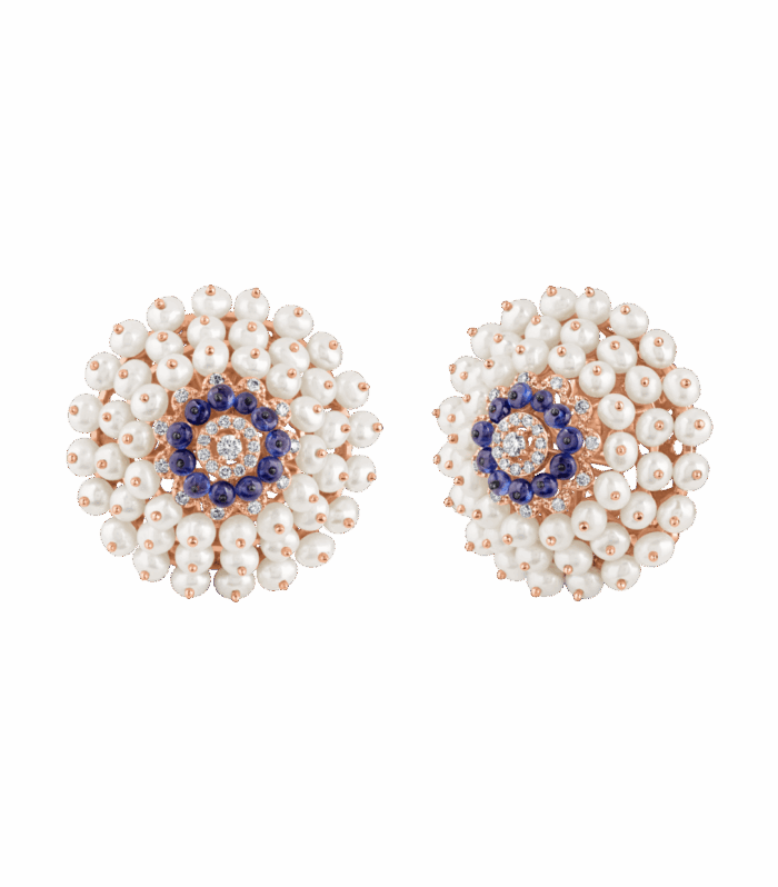 Spring's Grace Blue Sapphire Studs