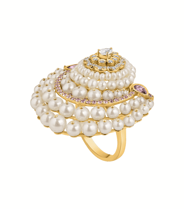 The Mogra Empress Cocktail Ring