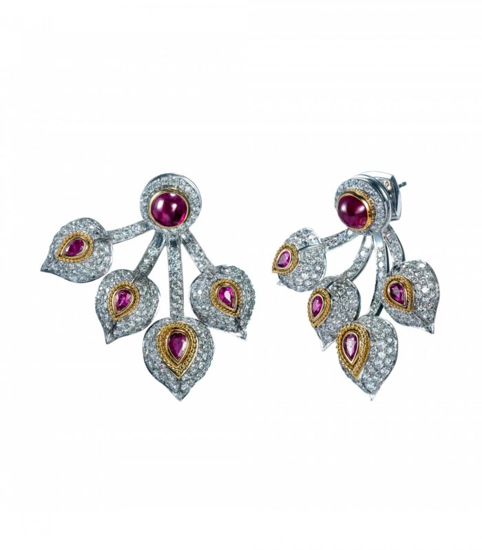 INSIGNIA EAR JACKETS, RUBY
