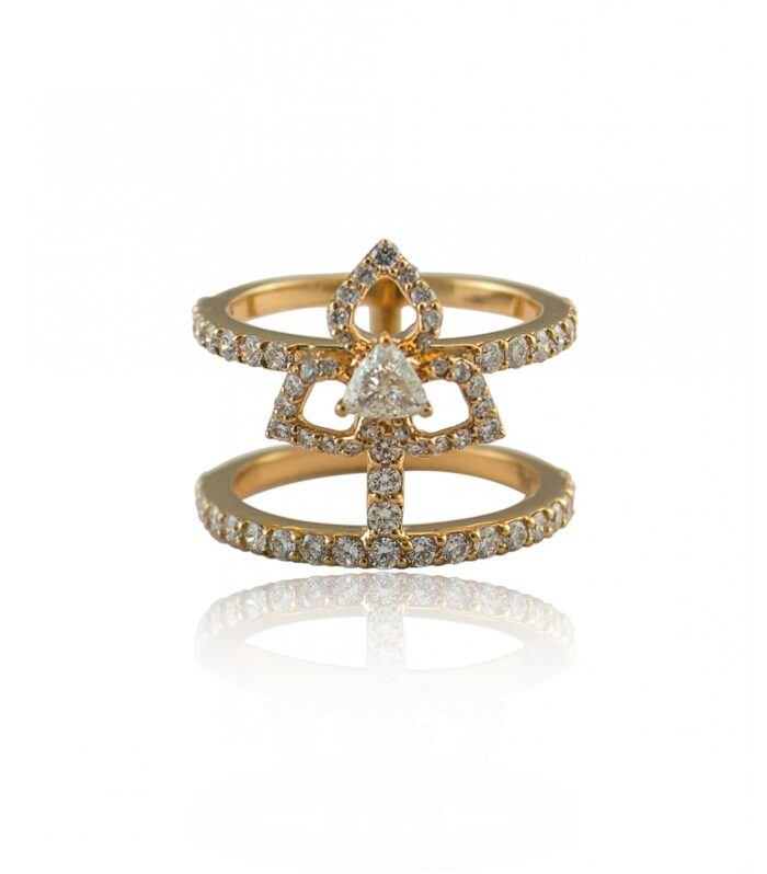 Iris double decker ring