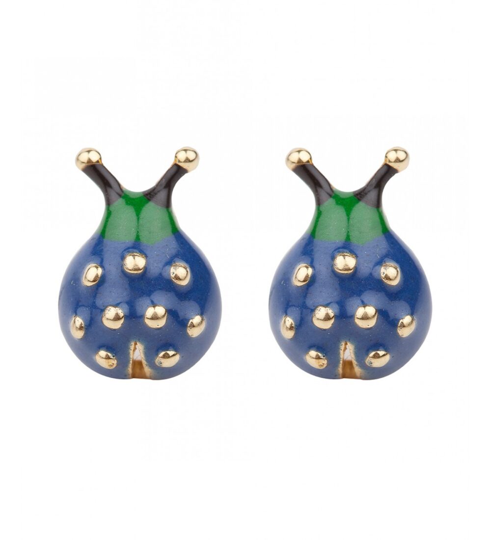 BLUE LADY BUG STUDS