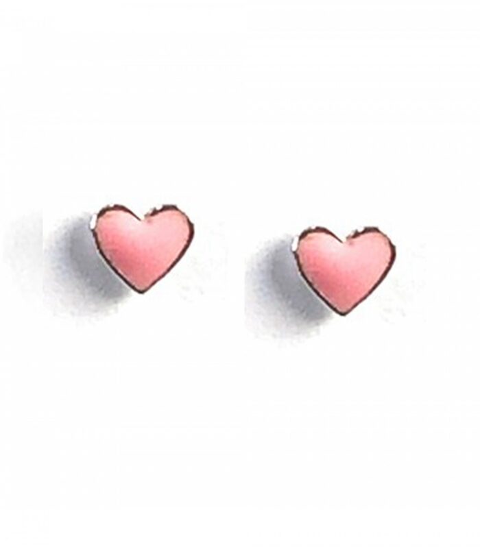 HEART STUDS, PINK