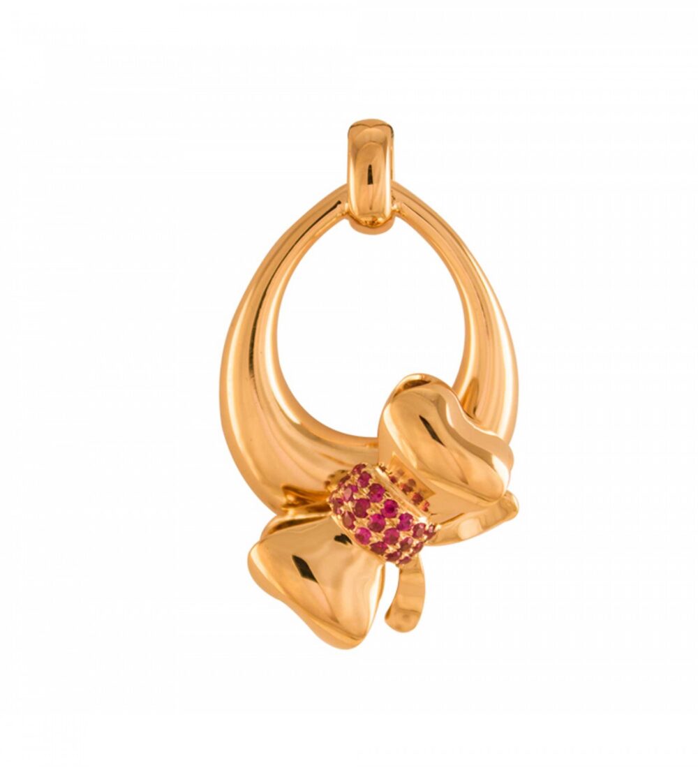 RUBY LOVE KNOT PENDANT