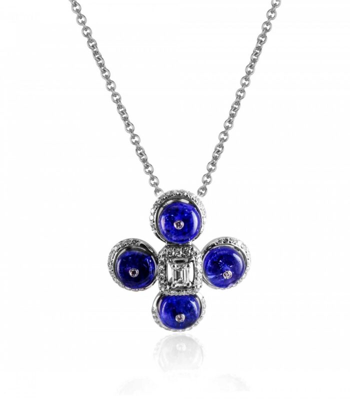 TANZANITE BEADS AND BERRIES PENDANT