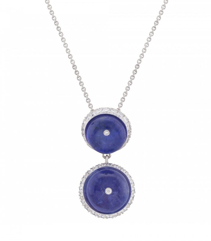 TANZANITE DOUBLE BEAD PENDANT