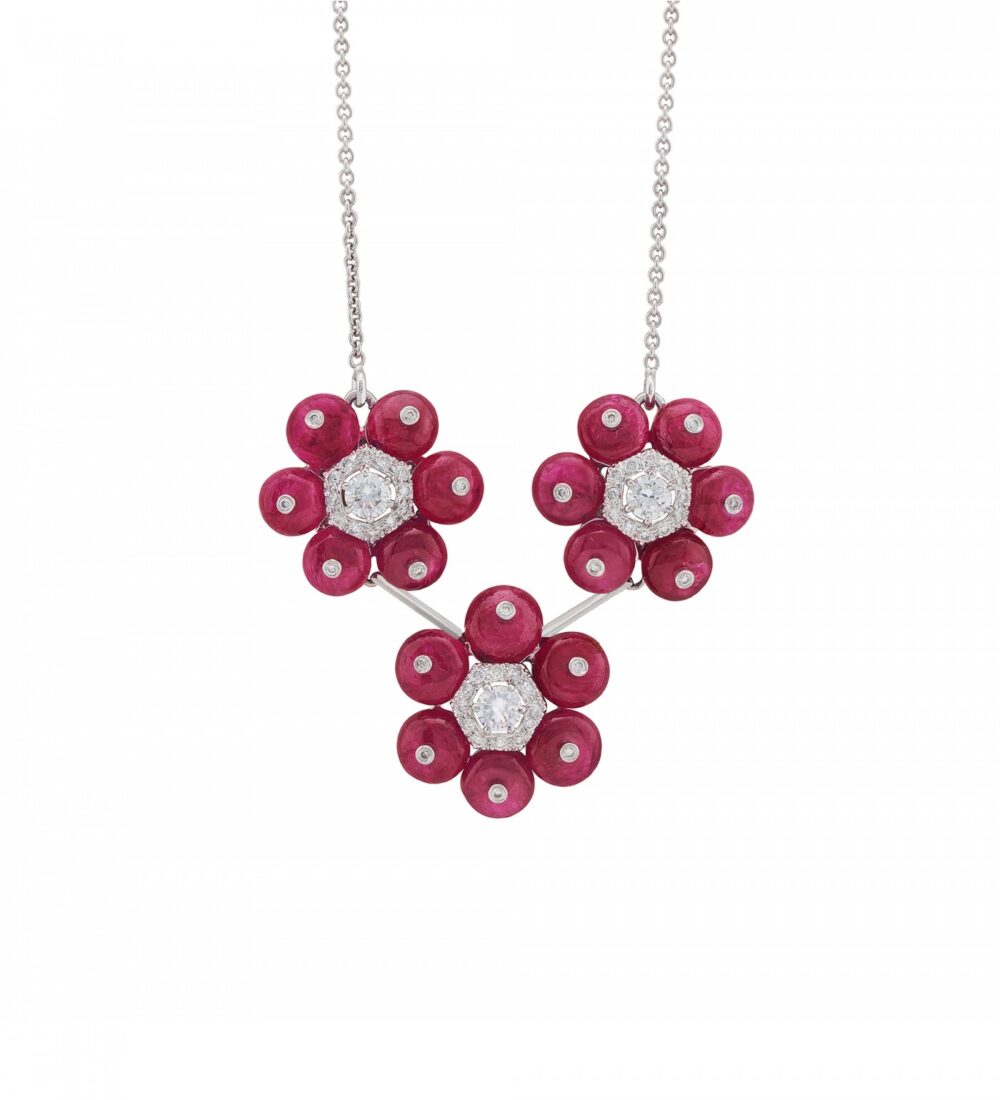 TRIPLE BERRIES RUBIES PENDANT