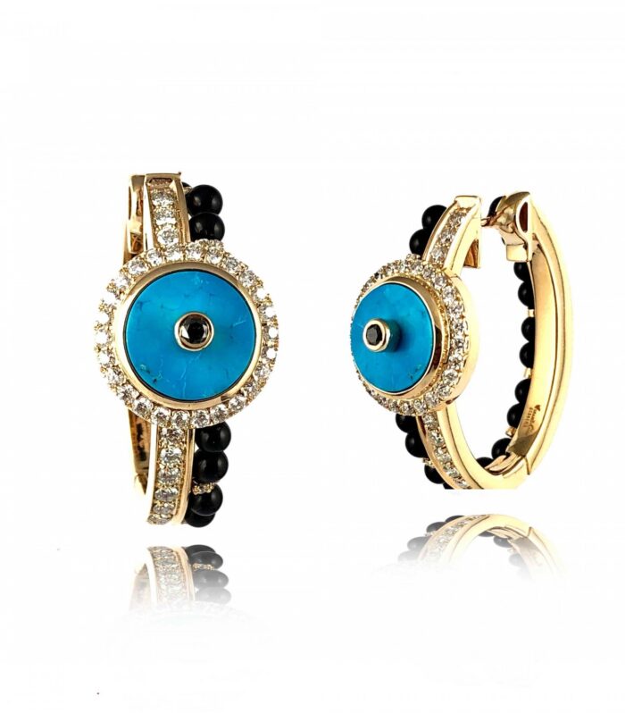 Aegus turquoise hoops