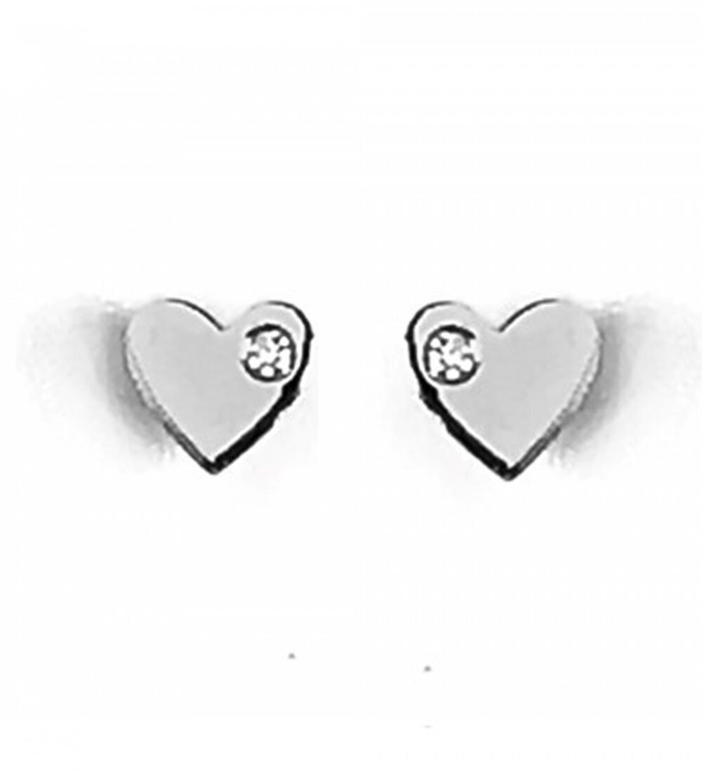 WHITE HEART STUDS