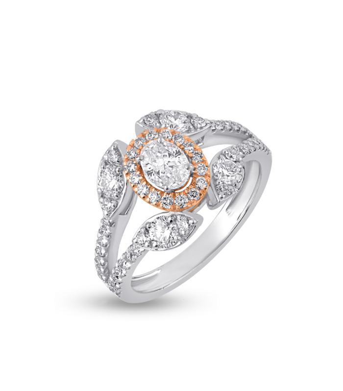 DIAMOND FLORAL CLUSTER RING