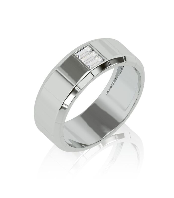 BAGUETTE DIAMOND SIGNET BAND