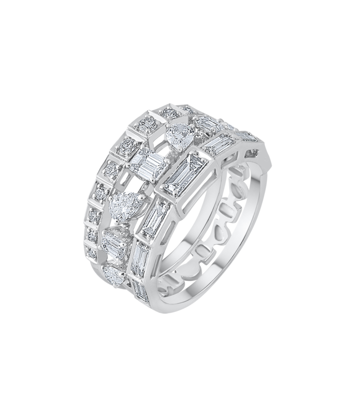 MULTI SHAPE DIAMOND STATEMENT BAND