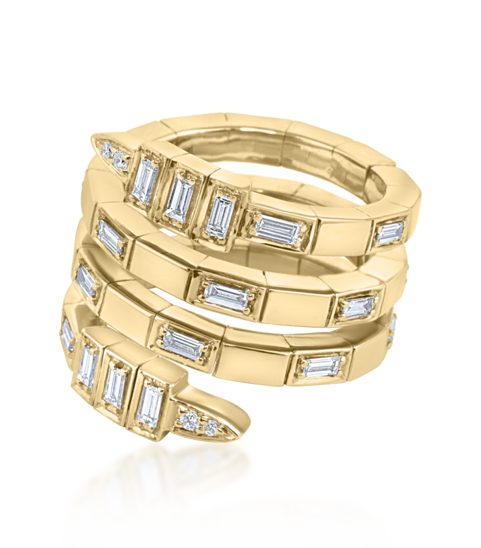 BAGUETTE DIAMOND WRAP RING
