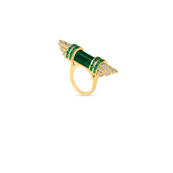 THE CITY ICON GREEN EMERALD RING