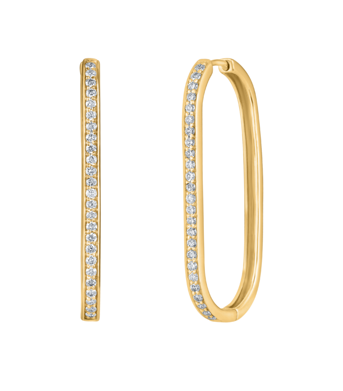 ETERNAL LINE DIAMOND HOOPS