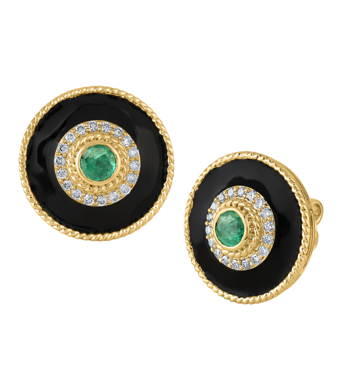NOIR HALO DISC STUDS