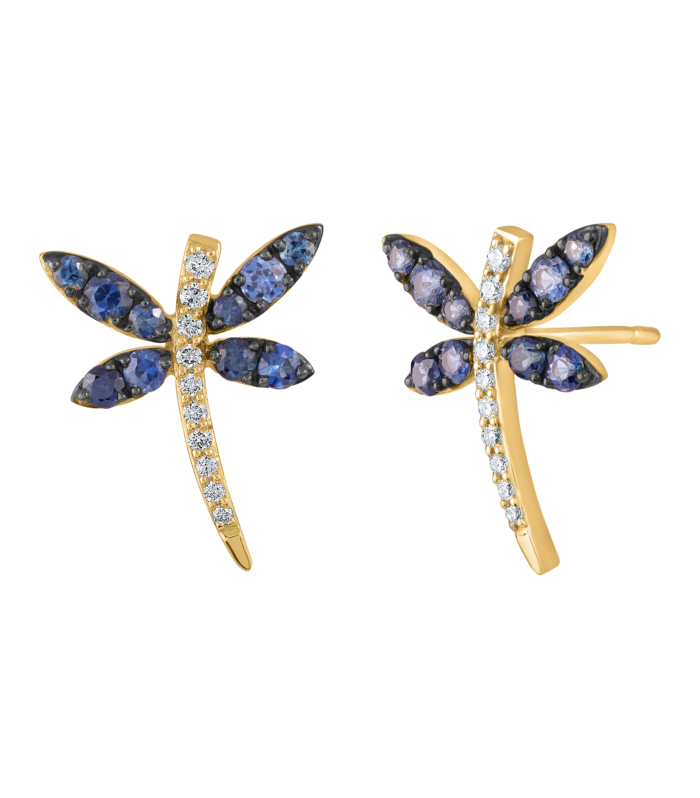 SAPPHIRE DRAGONFLY EARRINGS