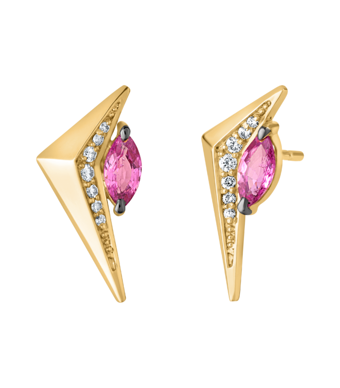 ELECTRA PINK GEM EARRINGS