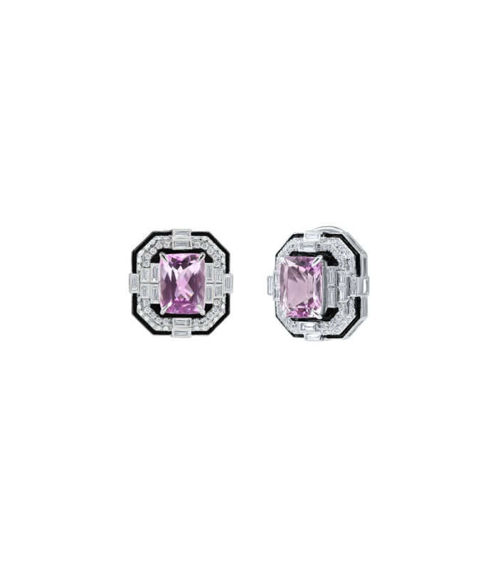 AMETHYST HALO STUD EARRINGS